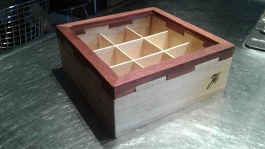Scatola porta the in legno