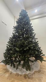 Albero di Natale 210cm folto, apertura ad ombrello