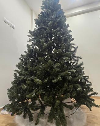 Albero di Natale 210cm folto, apertura ad ombrello