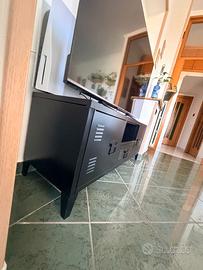 Mobile Porta TV Stile Industriale "Locker" - Nero