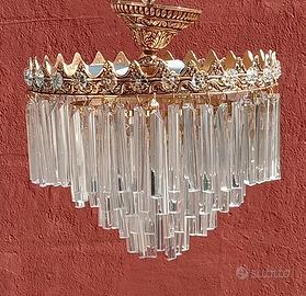 Lampadario con cristalli 