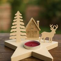 Porta candele- stella di natale