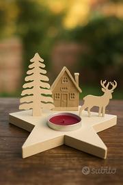Porta candele- stella di natale