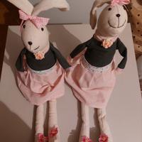 Conigli Pasquali di stoffa