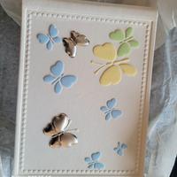 ALBO PER NEONATI CON FARFALLE IN ARGENTO