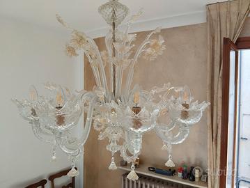 Lampadario 8 luci in Murano 