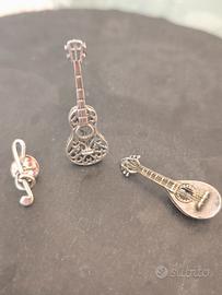  strumenti musicali miniature argento 800