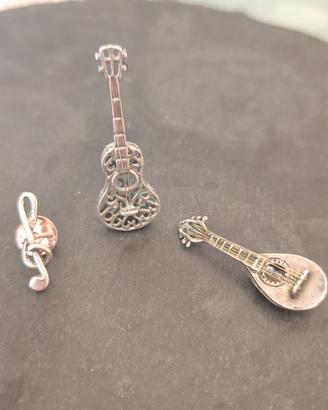  strumenti musicali miniature argento 800