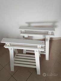 Coppia cavalletti IKEA bianchi