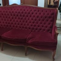 Set divano e due poltrone in stile Luigi XV 