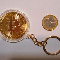 BTC Bitcoin Portachiavi - moneta stile oro gold