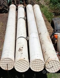 porta tubi in pvc  per furgone con tappo a vite 