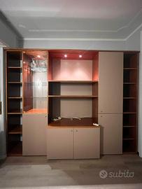 LIBRERIA TUTTA PARETE IN LEGNO