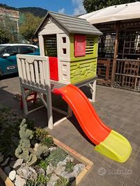Casa per bambini smoby con scivolo