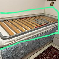 Rete con doghe + materasso e cuscino