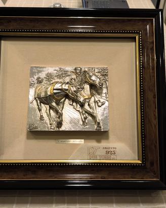 Scultura in Argento 925 "A Cavallo" – V. Martini