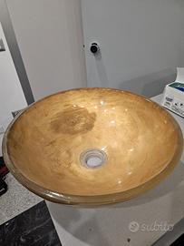 lavabo color oro+rubinetto