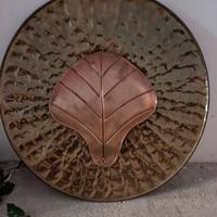 Antico lampadario da parete in ottone e rame