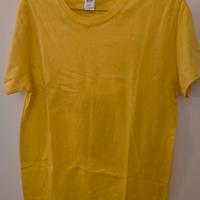 t-shirt tg M giallo uovo 