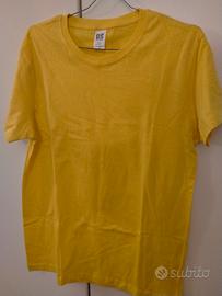 t-shirt tg M giallo uovo 