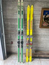 Sci vecchi da pista e da scialpinismo