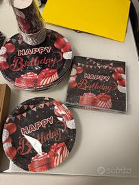 Piatti di carta compleanno