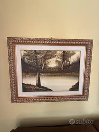Coppia quadri olio su tela 72x92 cm