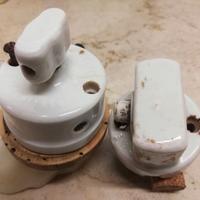interrutori in ceramica originali  anni 50