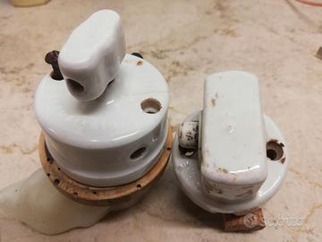 interrutori in ceramica originali  anni 50