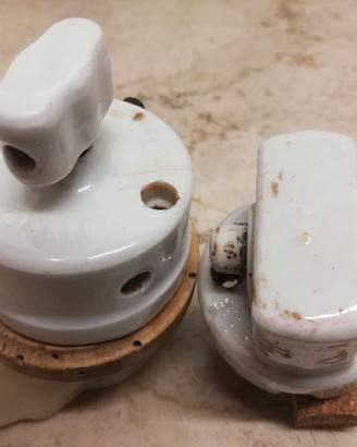 interrutori in ceramica originali  anni 50