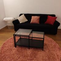 Tappeti moderni a pelo lungo Rosa e Azzurro