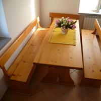 TAVOLO+CASSEPANCHE in LEGNO MASSELLO di FALEGNAME