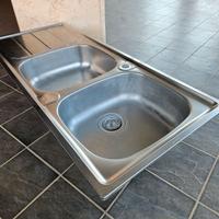 Lavandino acciaio doppio