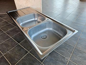 Lavandino acciaio doppio