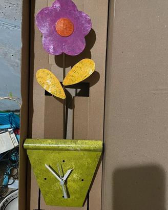 Orologio fiore ferro battuto - con scatolo