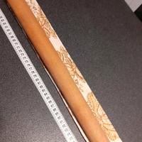 mattarello lungo vintage con custodia in tessuto 