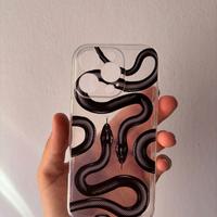 Cover iPhone 16 Pro Trasparente Design Serpenti