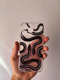 Cover iPhone 16 Pro Trasparente Design Serpenti