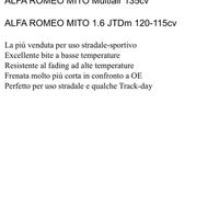 alfa mito pastiglie sportive  ebc