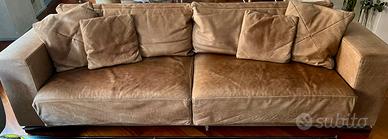Divano letto in pelle