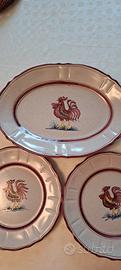 piatti ceramica con gallo 