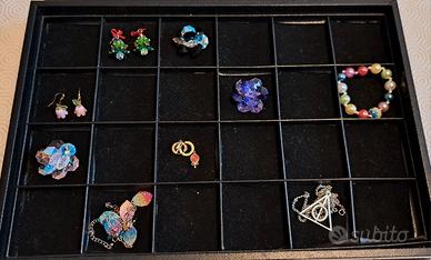 Portagioie in pelle nero