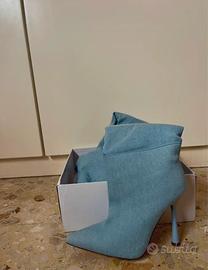 Stivaletti tacco alto color demin-Elegante