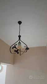 lampadario ingresso con fiore 