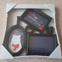 Cornice con 3 portafoto I love U