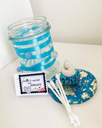 #idearegalo barattolo di vetro decorato a mano