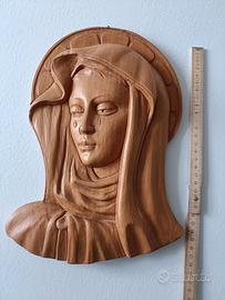 madonna in legno 30 cm