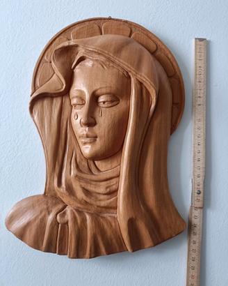 madonna in legno 30 cm