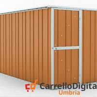 Deposito attrezzi giardino 175x307 legno chiaro