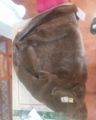 Giaccone Montone Sicoll Vera Pelle Vintage Tg 42
